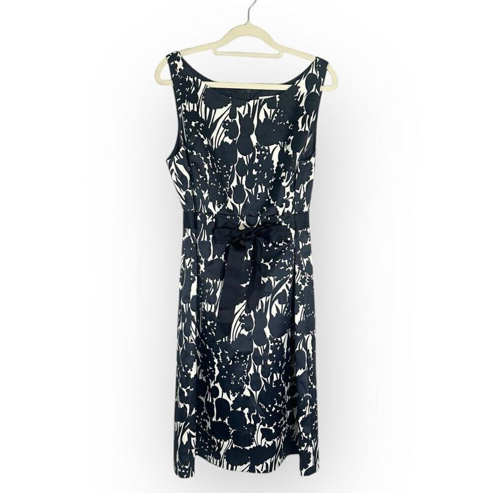 Jessica Howard Dress Women’s 12 Navy White A Line Sleeveless Knee Length